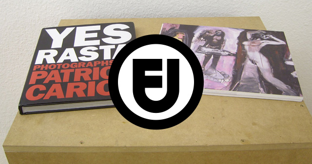 Wikipedia's fair use symbol onto of two books that were part of the controversy that is Cariou v Prince. (original image via )