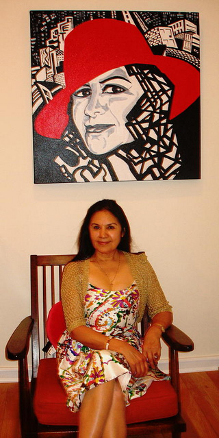 One of the strangest finds on the internet when seaching for Glafira Rosales is this photo — available for purchase as a framed, canvas or other type of print … or a greeting card — which is accompanied by a painting of the dealer with a portrait of her by Yelena Tylkina. (via fineartamerica.com)