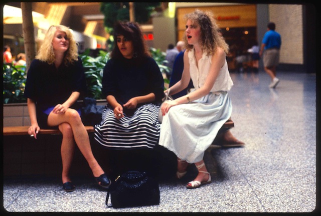 "Three Girls Smoking" from Michael Galinksy's project "Malls Across America"
