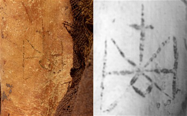 The world's first "tramp stamp" was discovered on a mummy from present-day Sudan. "The woman, aged between 20 and 35, had been buried wrapped in a linen and woollen cloth and her remains had mummified in the dry heat. The tattoo has been deciphered by curators and spells out in ancient Greek – M-I-X-A-H-A, or Michael. The owner of the tattoo was a woman who died in about AD 700 and lived in a Christian community on the banks of the Nile." (via The Awl, originally Telegraph)