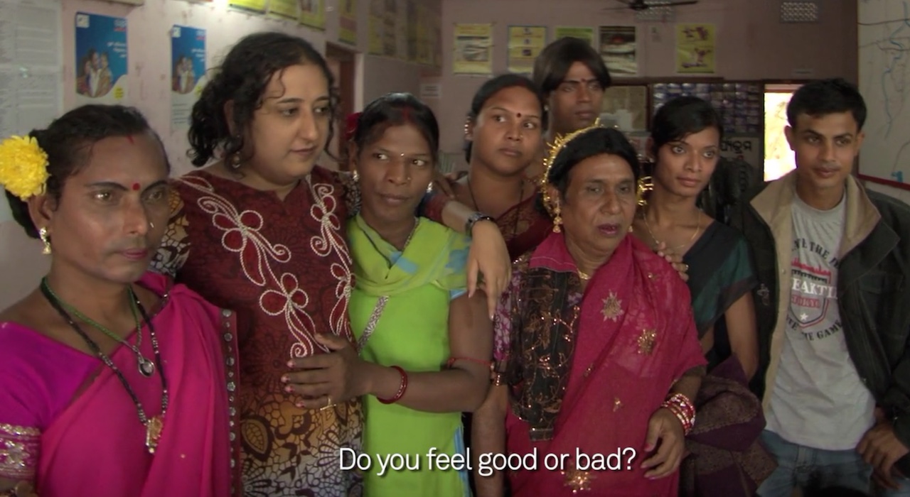 Still from Carlos Motta's 'Gender Portraits' segment on Amitava Sarkar in Kolkata, India (screenshot by the author)