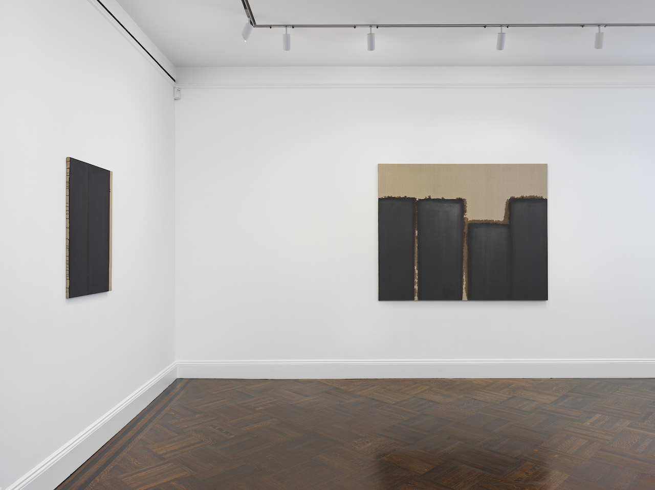 Installation view of 'Yun Hyong-keun' at Blum & Poe (photo courtesy Blum & Poe)