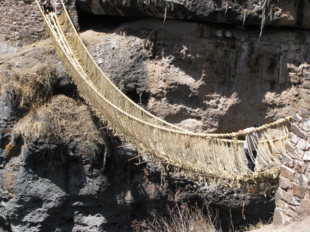 The Inca Rope Bridge That's Woven Across a River Each Year