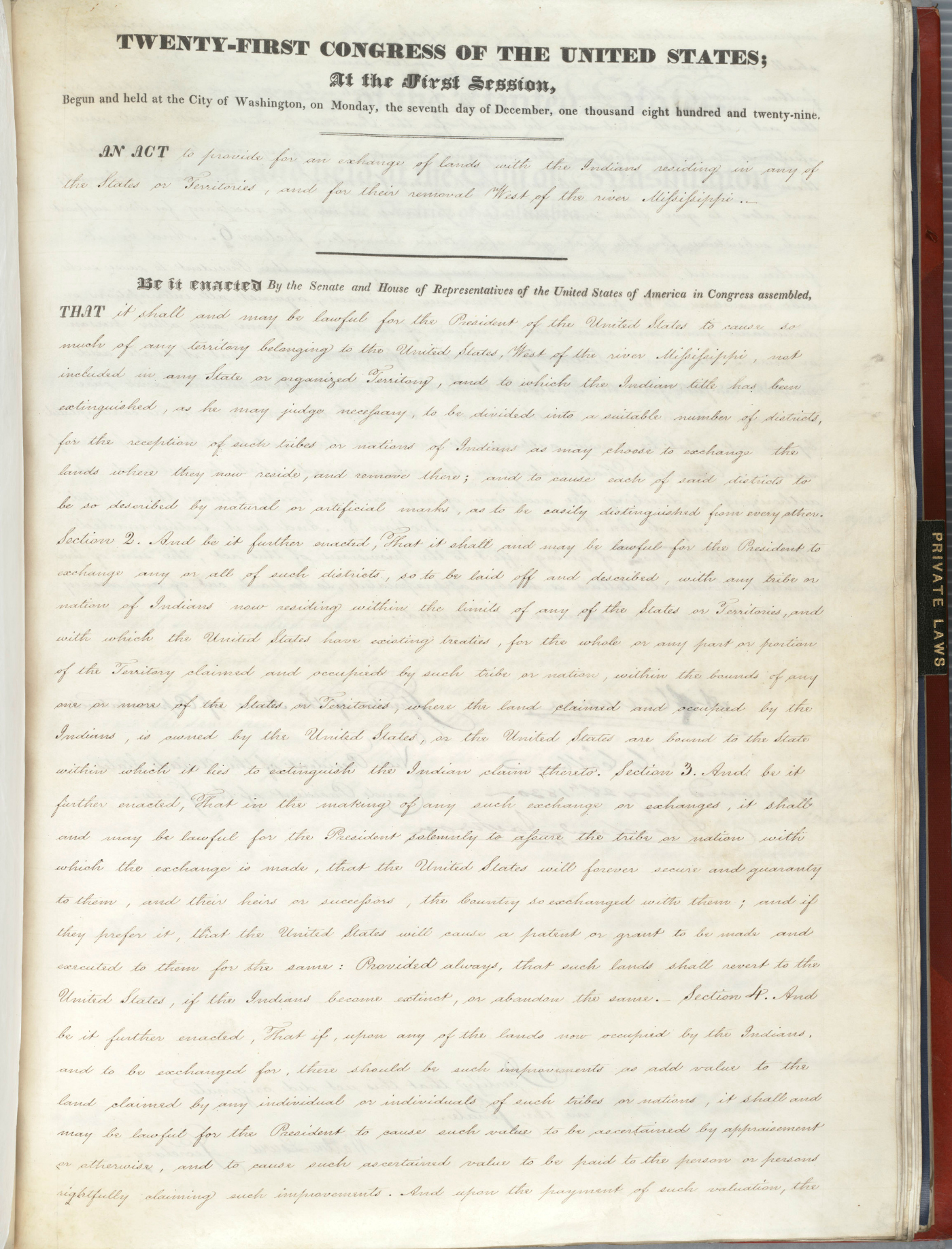The Indian Removal Act Is on View at the National Archives for the