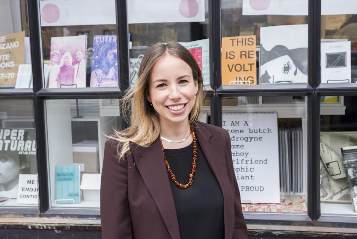 Sonel Breslav, Printed Matter's new Director of Fairs and Editions (photo by Azikiwe Mohammed, courtesy Printed Matter)