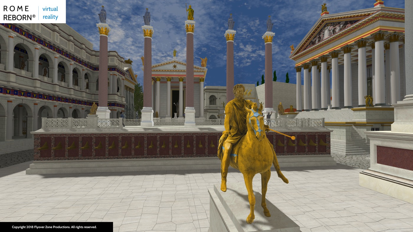 Virtual reconstruction of the east end of the Roman Forum, Rome