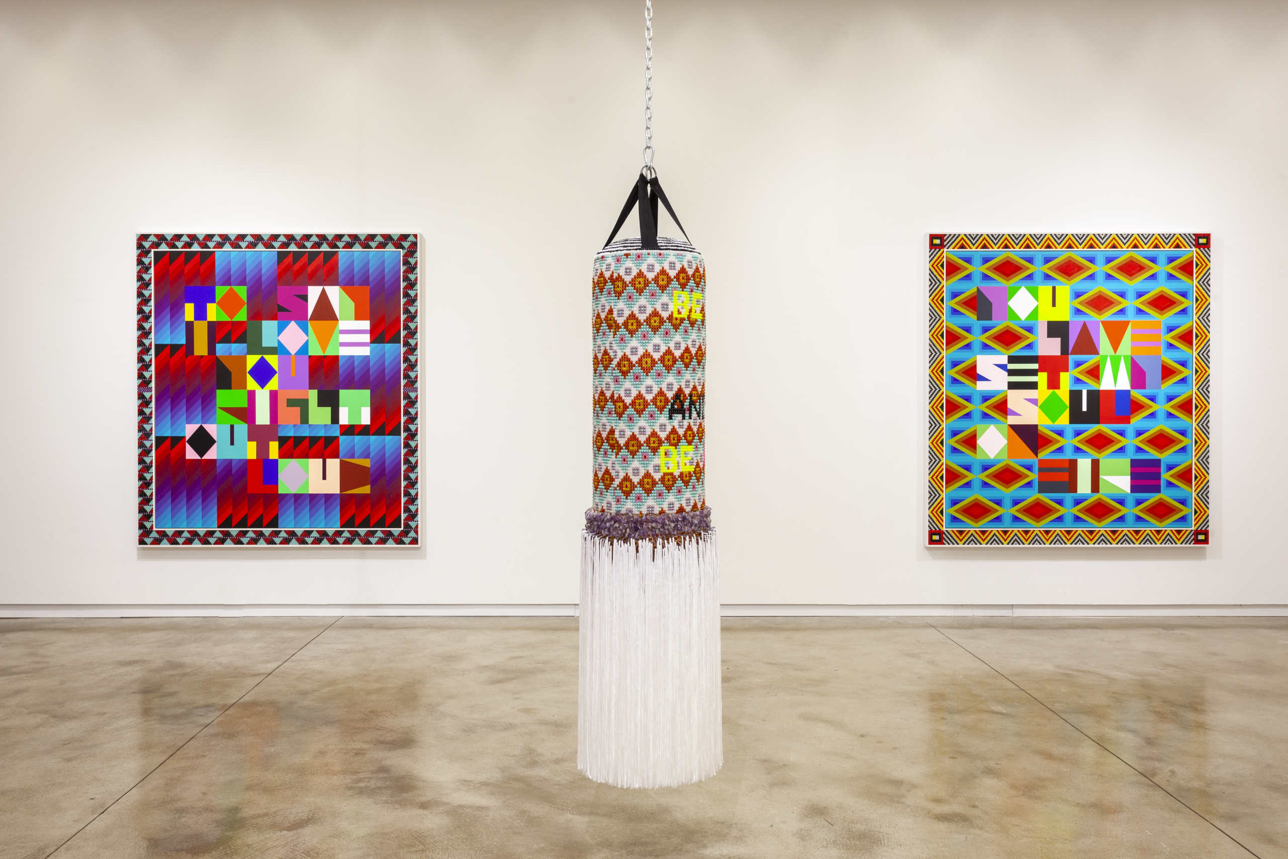 Jeffrey Gibson S Artistic Remixes From Song Lyrics To Indigenous Craft