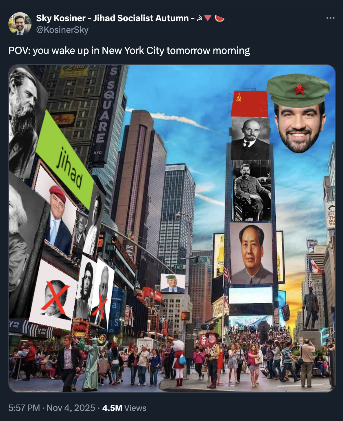 أفضل الميمات  
من انتخابات عمدة مدينة نيويورك